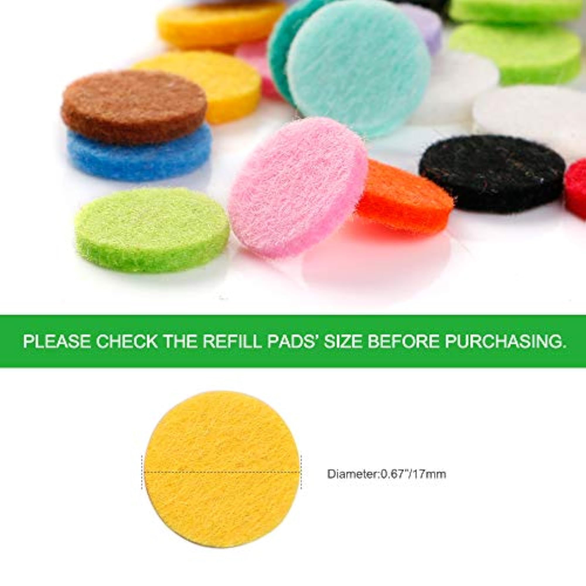 60 PCS Essential Oil Refill Pads for Diffuser Necklace